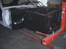 Paint applied to front chassis assembly
