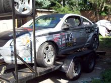 ssc race car crash 2011 Lime Rock Park Championship Race cobalt race car #stevesimpsonracing
