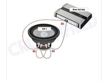 Both speakers are wired excatly like this for a 2 ohm load.