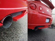 Exhaust on car