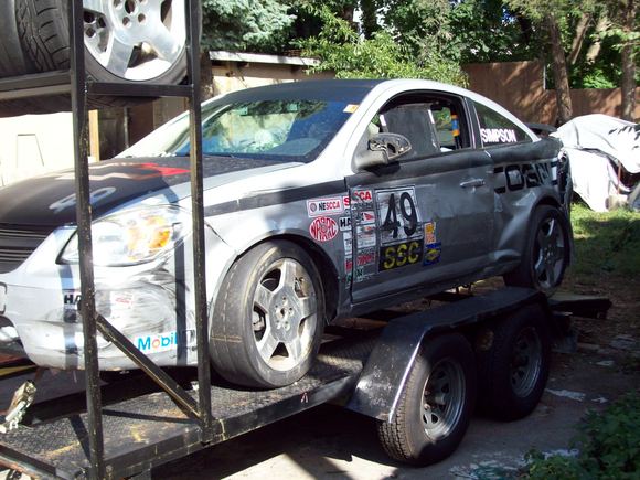 ssc race car crash 2011 Lime Rock Park Championship Race cobalt race car #stevesimpsonracing
