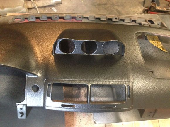 Was a little afraid of what painting with rocker panel coating would look like, but dang it tuned out great. It coved up all the minor imperfections perfectly. Now I wait 6 hours and paint it. Will look mint.