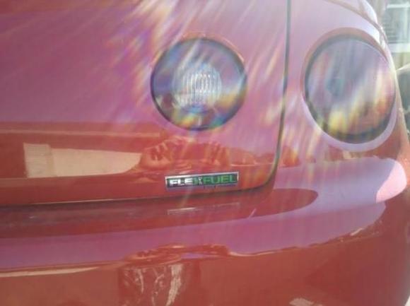 flex badge trunk close up