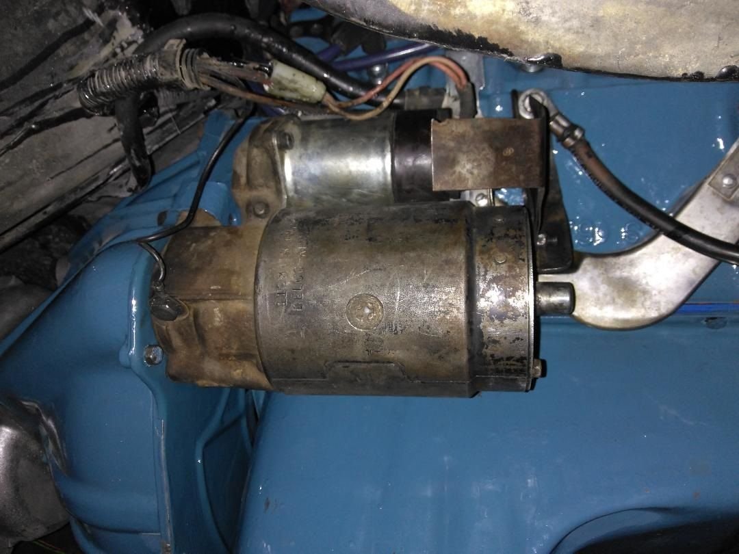 1979 l48 with manual trans how to install starter heat shield