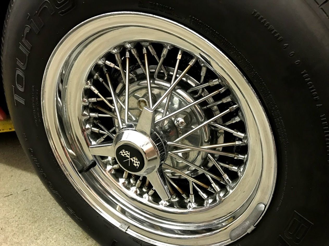 FS (For Sale) 15 x7 Tru Spoke wire wheels and tires set of 5