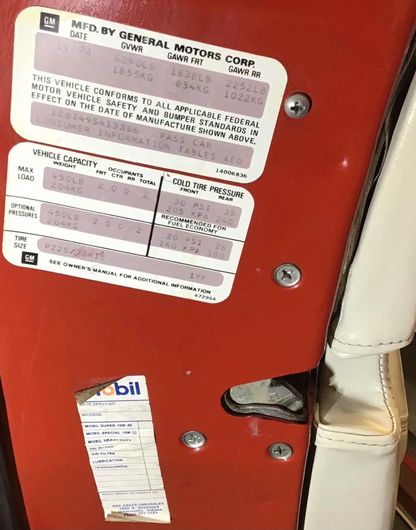 Tire pressure with BFG tires CorvetteForum Chevrolet Corvette Forum