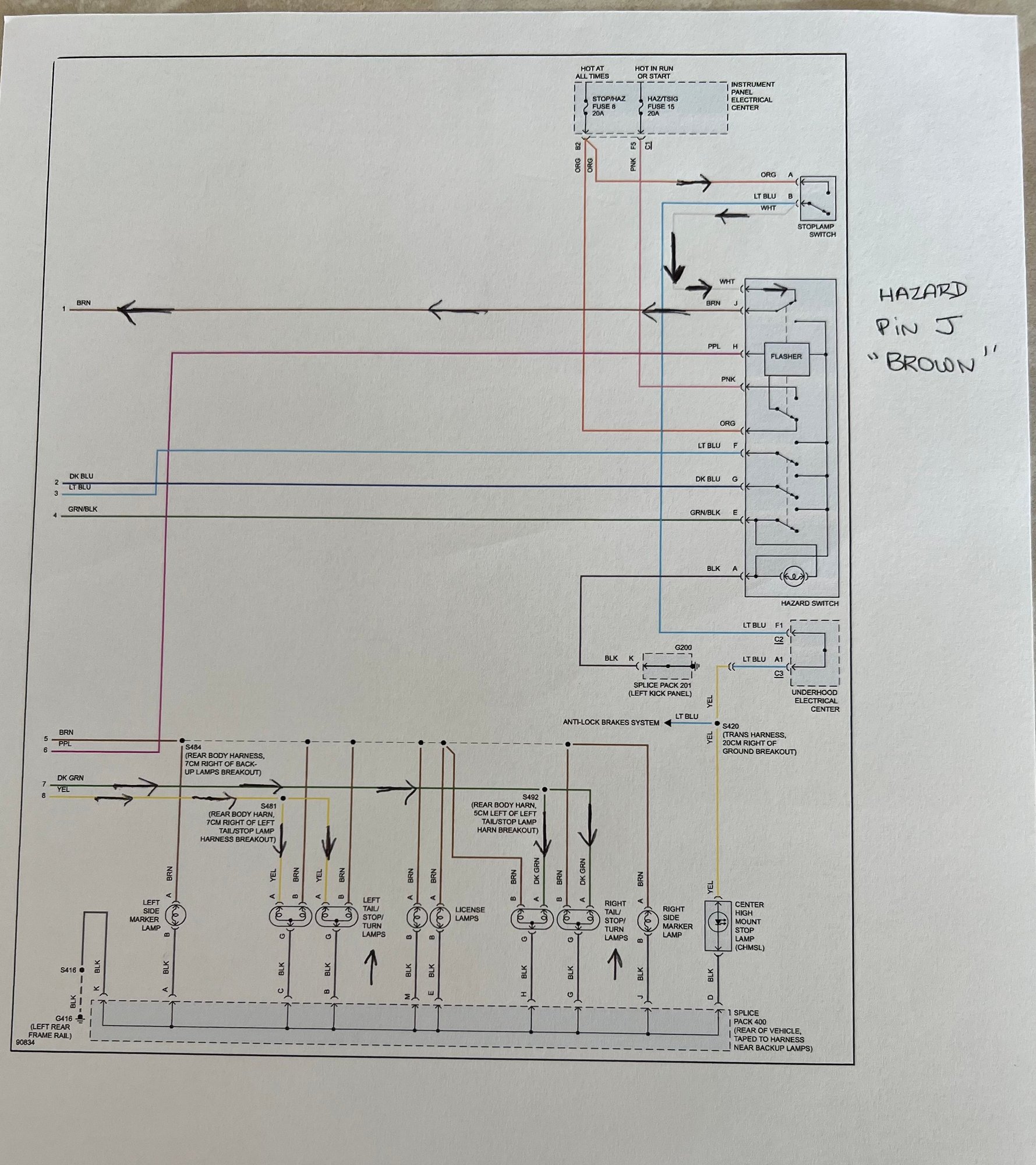 center brake light works but the other four do not. CorvetteForum