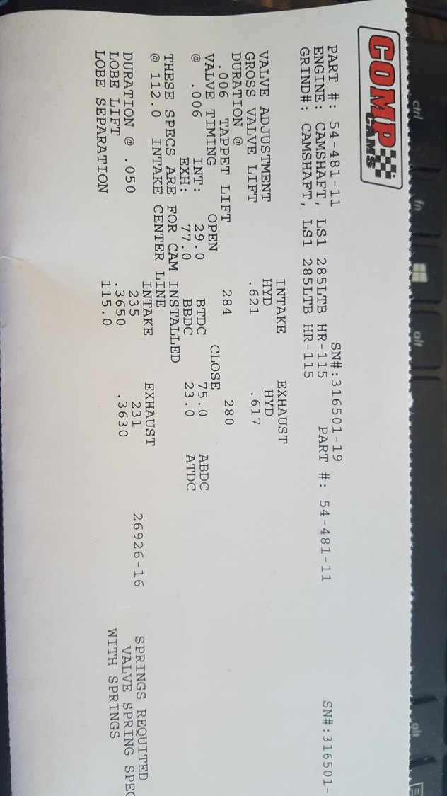 Fuel Injection timing changes after cam swap. - CorvetteForum ...