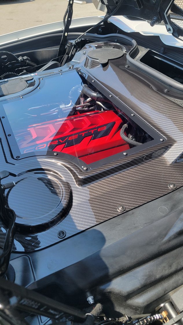 C8 HTC WINDOW ENGINE COVER HYDRO CARBON FIBER