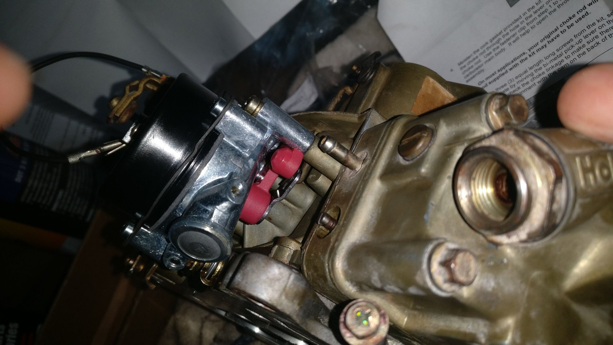 Holley 4160 Electric Choke Conversion CorvetteForum Chevrolet