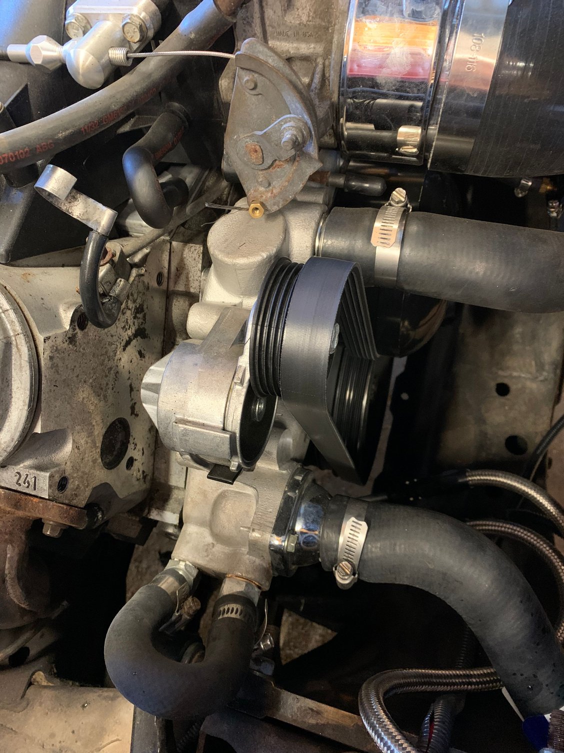LS6 conversion serpentine belt coming off CorvetteForum Chevrolet