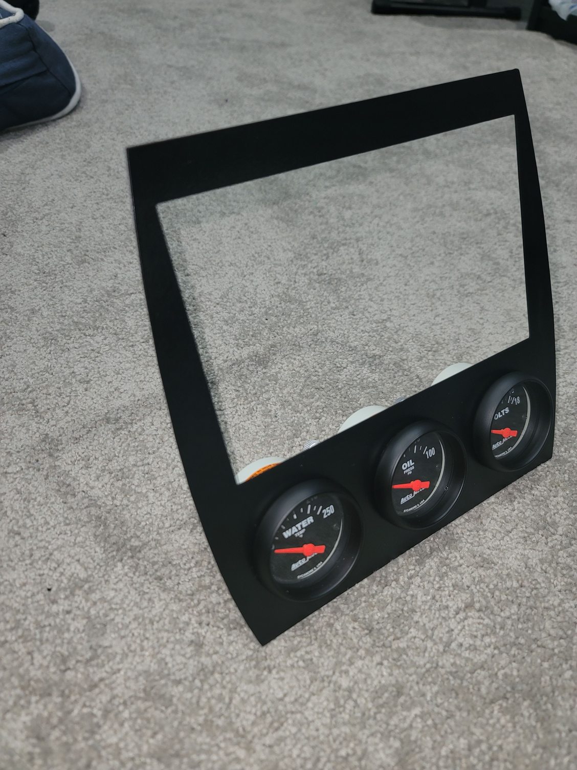 Metal plate with gauges installed
