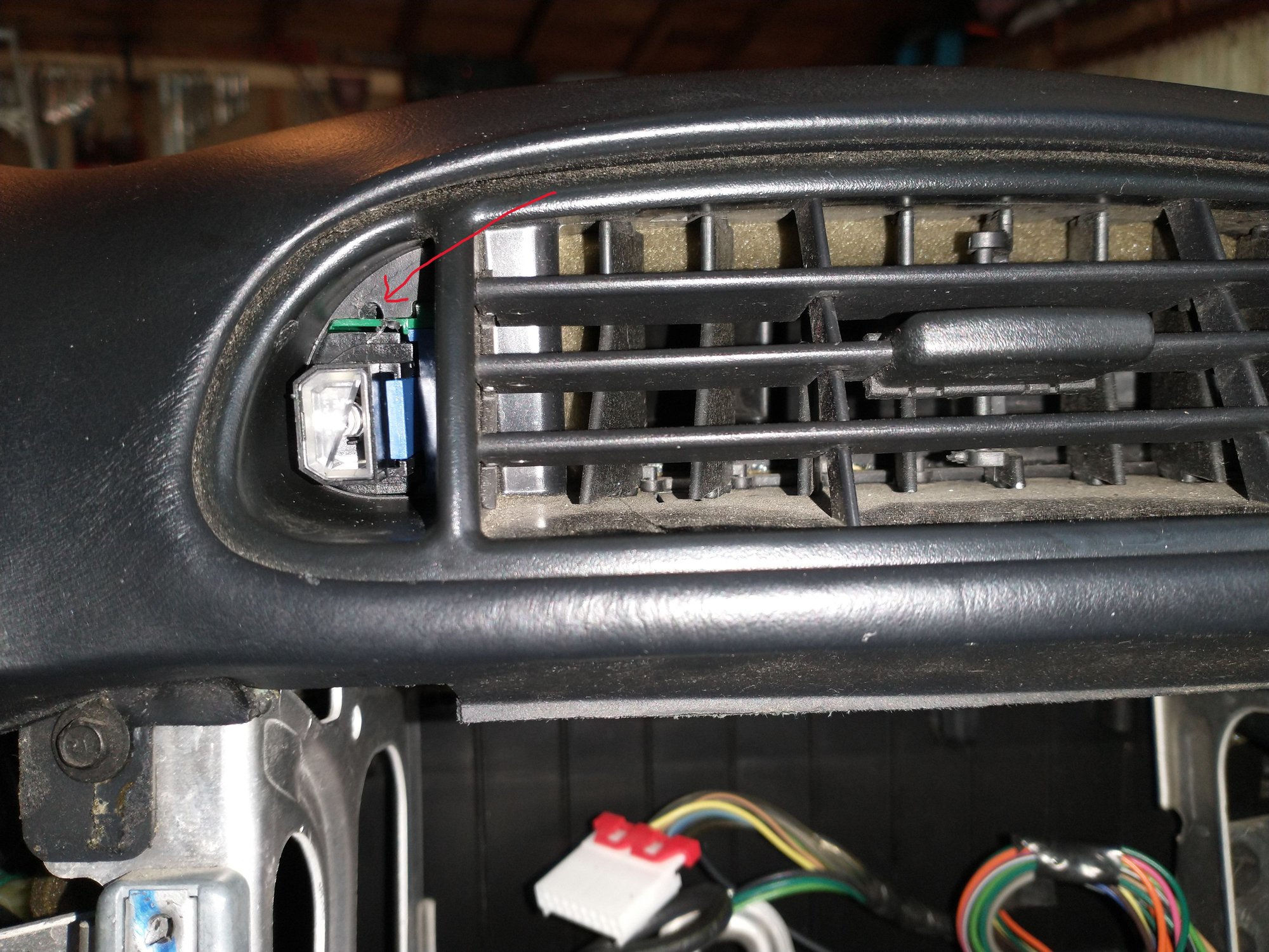 Hazard switch removal no hard blows required! CorvetteForum