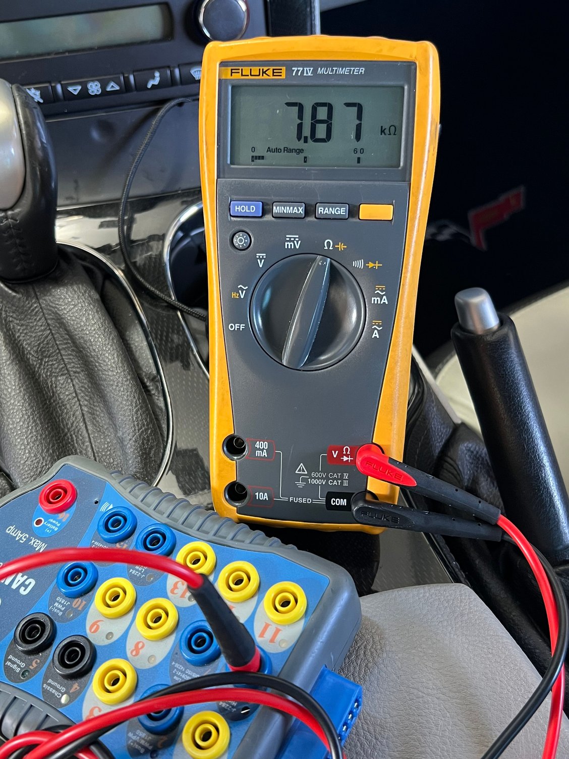 Pins 6 to ground and 14 to ground…approximately 7-8K ohms…if both same the bus is “balanced”.