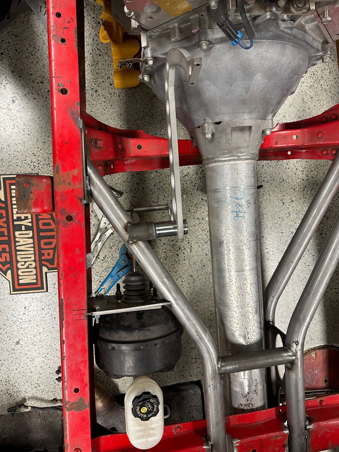 Original brake from C5 reversed under cab