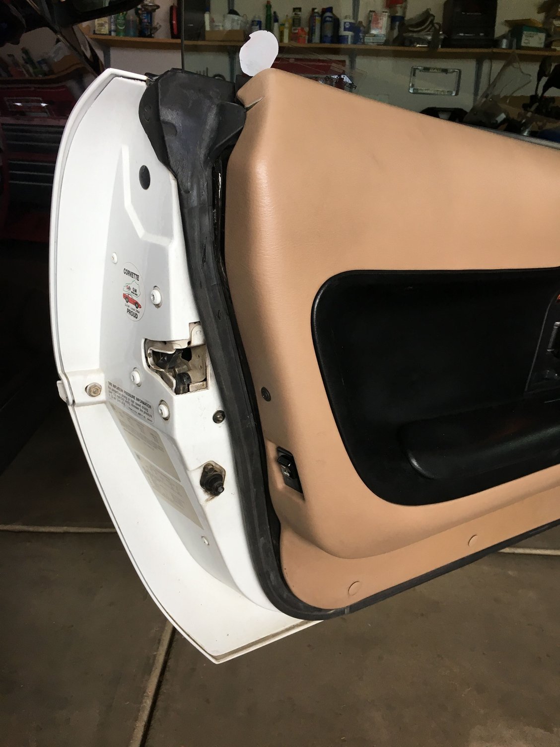 Effective, permanent fix to sagging door trim panels