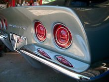 Rear bumpers re-chromed.