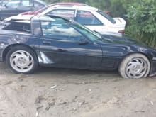 Really hate seeing this car in the junk yard. Was my dads 95 black on black 6 speed. Insurance wouldnt fix it because they estimated the damage at more that what it was worth. I was pulling out to pass a car and didnt see the large piece of tractor trailer tire till it was to late. Blew out the front passenger tire an threw me into a skid where i hit a concrete median.