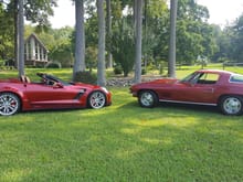 2015 Z06 Convertible and 1967 L79 / C60 Coupe