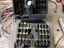1968 connector with a single bolt to hold the assembly tight. Also dielectric grease from the factory. Not sure about 67 vehicles