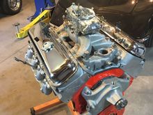 If you want to save even more money, .060 over 454, cast crank, Kieth Black hyper pistons, stock rods with good bolts, Edelbrock rectangle port heads, hydraulic roller in the 240 intake-250 exhaust at .050. This was going in a 67 Camaro that instead went into a circle track car that I beat the piss out of for 2-1/2 seasons 6500 rpm plus for hundreds of laps, and it just got pulled for its intended purpose, still running perfectly, and looks brand new inside. It also has stock exhaust and a HP 