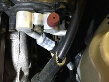 To the right of the insulation is where they added a valve (Black Cover), they said the one from CA didn’t have one.  