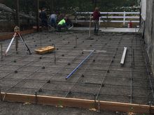 We poured it 7" thick