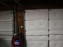 Insulated garage doors are 25 degrees cooler. Owens Corning kit. New compressor and upgraded 20 amp elec outlets.