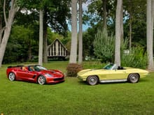 2015 Z06 Convertible and 1967 L68 Convertible