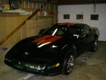 Back home in her sweet garage