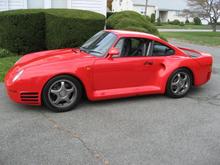 This is a 1988 Porsche 959S that was restored by Canepa Designs.  It has 575 HP with AWD and is valued at $500,000.
I wish it was mine but I only store this one.