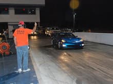 Nighttime Drag Queue - Wet Tire Spin.