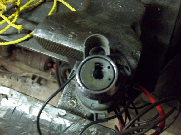 The bit goes just about center of the core.