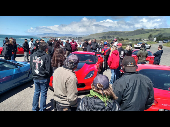 Drivers meeting at the beach