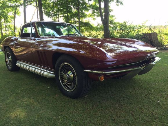 65 327/350 4 speed 3:70 gear
49 K miles
