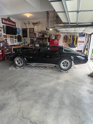New home…A little smaller area but much more handy to work on. I am super excited to get this back on the road for my father in law!