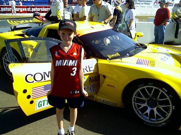 Austin &amp; C6R St. Pete ALMS 2007

The Honda Grand Prix of St. Petersburg on the grid with Austin(just turned 9) just prior to going green. April 2007.