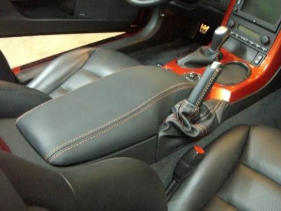 Interior - Custom orange stitching