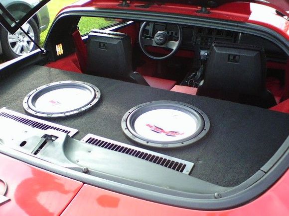 I built this custom box.  Two MTX subs with a Profile amp (300W RMSx2)