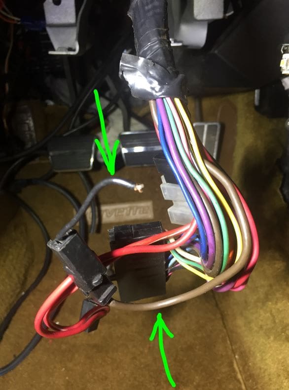 Dash wiring harness.... between gauges to key and wipers