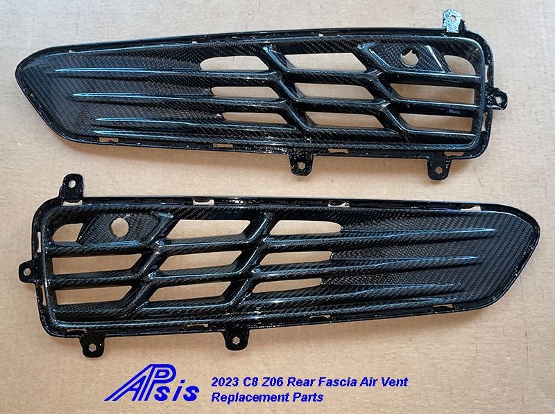 *NEW* Apsis 2023 C8 Z06 Carbon Rear Fascia Air Vent..Replacement Parts CorvetteForum