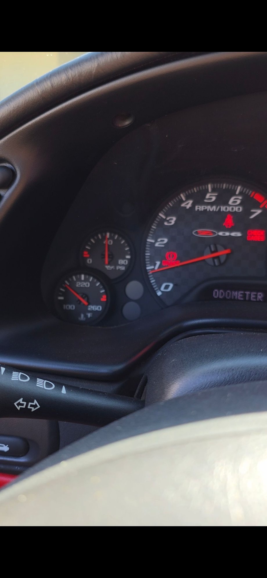 Clutch pushed in