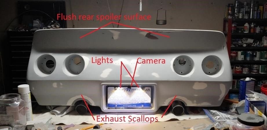 Other modifications included two exhaust scallops and provision for tag LEDs and a back-up camera.