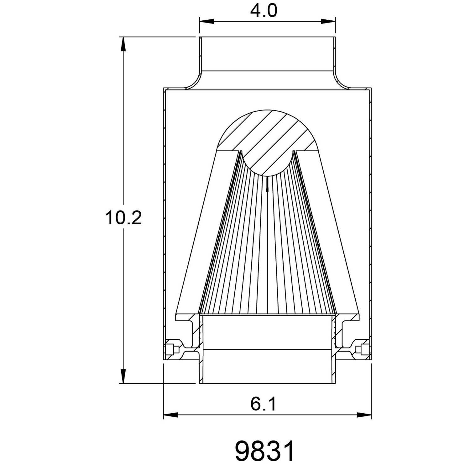 Spectre Performance 9831 4 Quot Inline Air Box With 6 4 Quot Body