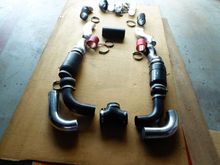 The chrome 90* L shape polished pipes are extra