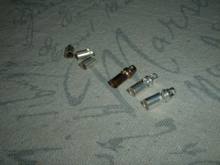 Left 3, came out of 5 wire RCM connector. Right 3 were replacements.  Cut bad end off the wire, strip back, then solder new connector on wire.  Make sure they are inserted back in connector correctly. DONE