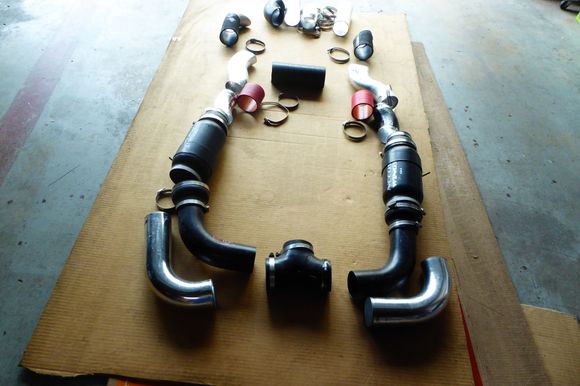 The chrome 90* L shape polished pipes are extra