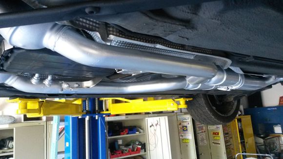 Here is another of the exhaust that i paint in the fall with the high temp aluminum in a rattle can.  Lasts about a year and prevents agressive rusting.  The bolts that hold the front and back halves together, are replaced with stainless steel, I hate rust.