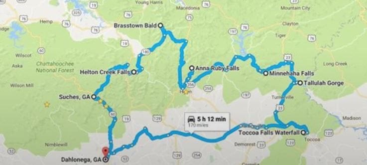 North Georgia Waterfalls Trip - August 13 of 2016 - 9AM