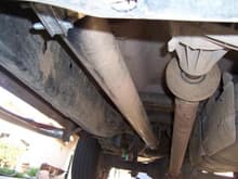 This is my exhaust from the end of my down pipe. facing the rear of my pickup, most definitely a straight pipe lol!